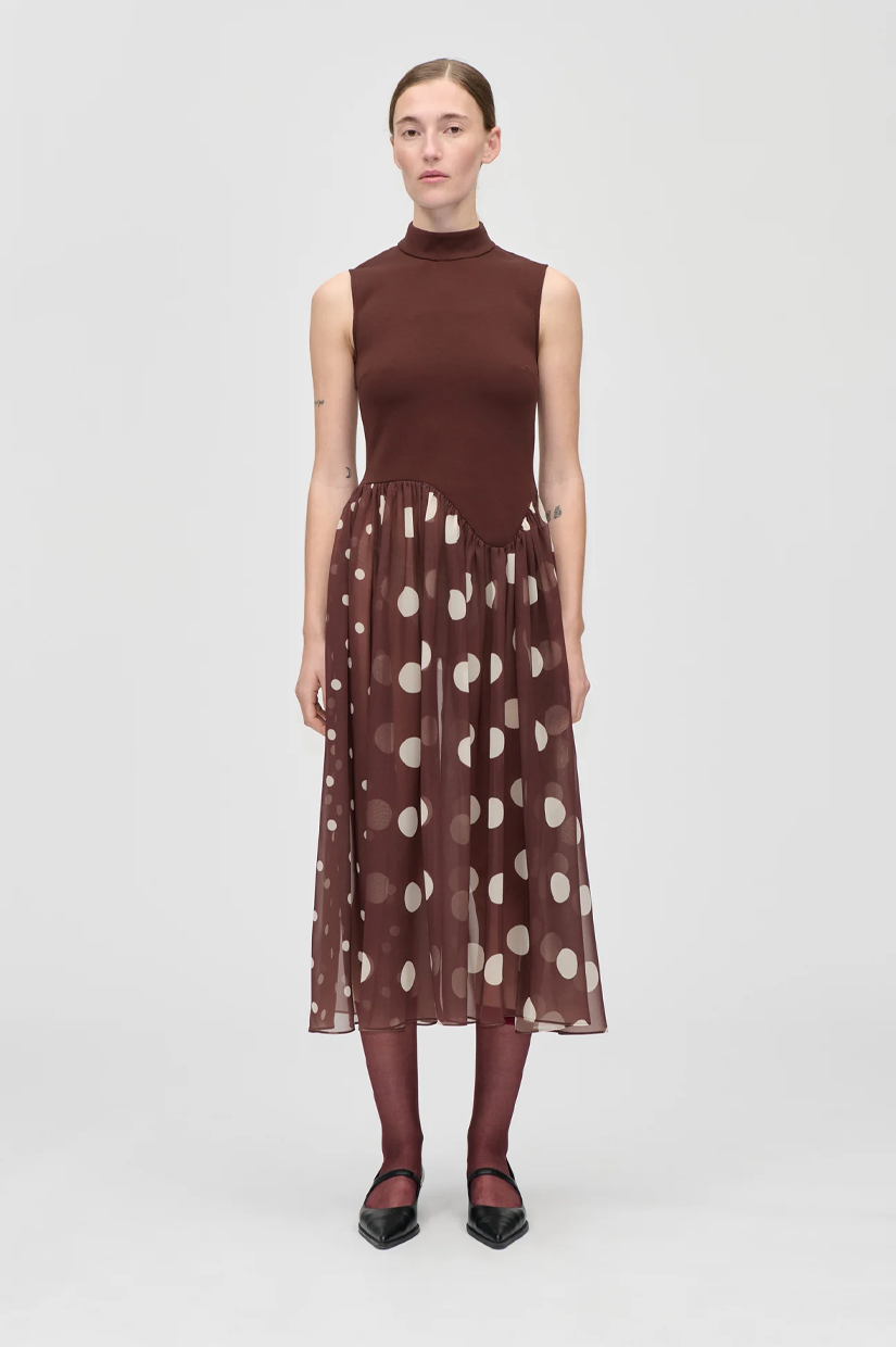 Stine Goya Asymmetrical Draped Dress