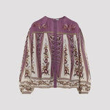 Farm Rio Long Sleeve Blouse - Delicate Ainika Sand