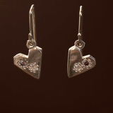 Camille Paloma Walton Medium Sweetheart Earrings - Gems/Gold