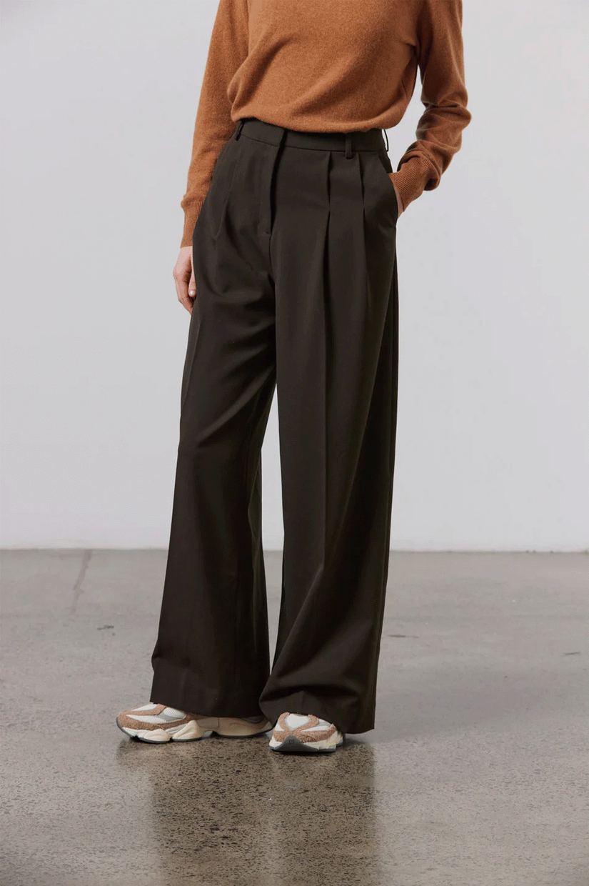 Laing Ava Wide Leg Pant - Bark – CHAPMANSTORE.CO.NZ