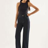 Outland Denim Ellie High Wide Leg Jean - Rinse