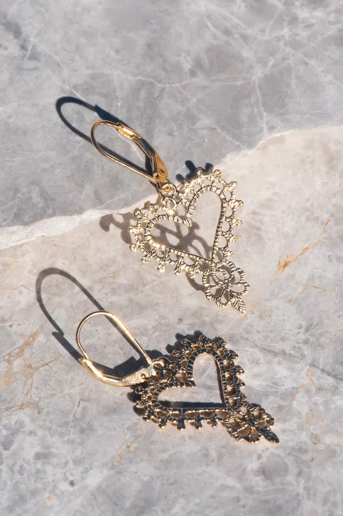 Zoe and morgan sales gypsy heart earrings gold