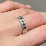 Alexandra Dodds Aerus Ring - Silver Blue Sapphire