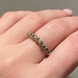 Alexandra Dodds Creature Ring - 9ct Yellow Gold Lab Emerald