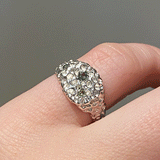 Alexandra Dodds Pinky Signet - Silver/Jems