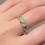 Alexandra Dodds Teeth Cluster Ring - Silver Green Sapphire