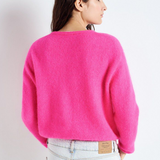 American Vintage Cardigan Vitow - Fluro Pink Melange