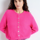 American Vintage Cardigan Vitow - Fluro Pink Melange