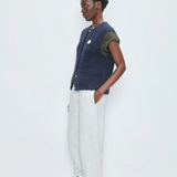 American Vintage East Cardigan Gillet - Navy Melange