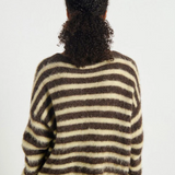 American Vintage Nenybay Cardigan - Root Striped Soy