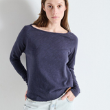 American Vintage Sonoma LS t-shirt - Vintage Navy Blue