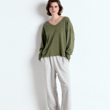 American Vintage Sonoma V neck LS T-shirt - Vintage Turtle