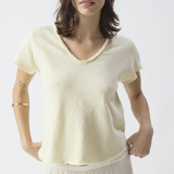 American Vintage Sonoma V neck T-shirt - Vintage Vanilla