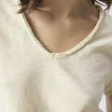 American Vintage Sonoma V neck T-shirt - Vintage Vanilla
