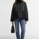 Barbour Ainsdale Checked Quilted Jacket - Shadow Classic