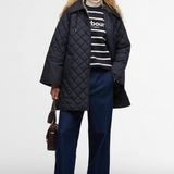 Barbour Cara Quilted Jacket - Dark Navy/Ancient Poplar