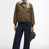 Barbour Cropped Beadnell Wax - Sand/Dress/Heather Mist