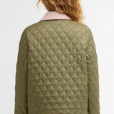 Barbour Icons Cropped Liddesdale Quilted Jacket - Bleached Olive/Ancient/Gardenia