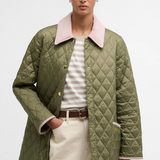 Barbour Icons Modern Liddesdale Quilted Jacket - Bleached Olive/Ancient/Gardenia