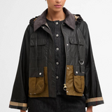 Barbour Liza Wax Jacket - Black/Grey/Sand/Dress