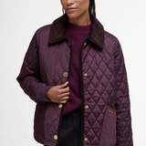 Barbour Marla Quilted Jacket - Black Cherry/Dark Brown//Muted Tartan