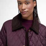Barbour Marla Quilted Jacket - Black Cherry/Dark Brown//Muted Tartan
