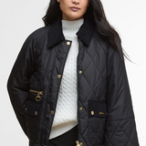 Barbour Martha Quilted Jacket - Black Classic Tartan