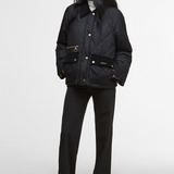 Barbour Martha Quilted Jacket - Black Classic Tartan