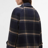 Barbour Tara Wool Coat - Navy Windowpane Check