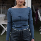 Baserange Cinder Long Sleeve Tee - Dark Denim