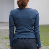 Baserange Cinder Long Sleeve Tee - Dark Denim