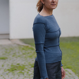 Baserange Cinder Long Sleeve Tee - Dark Denim