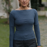 Baserange Cinder Long Sleeve Tee - Dark Denim