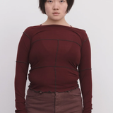 Baserange Cinder Long Sleeve Tee - Nara Red