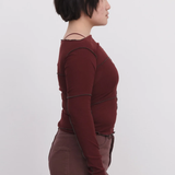 Baserange Cinder Long Sleeve Tee - Nara Red