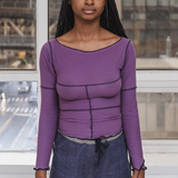 Baserange Cinder Long Sleeve Tee - Venet Purple