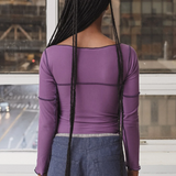 Baserange Cinder Long Sleeve Tee - Venet Purple
