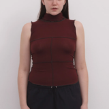 Baserange Cinder Turtleneck Tank - Narra Red