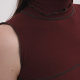 Baserange Cinder Turtleneck Tank - Narra Red