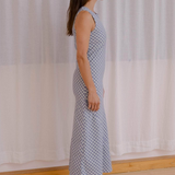 Baserange Larva Dress - Blue Check