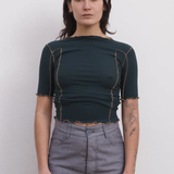 Baserange Omato 3/4 Tee Shirt - Hirsu Green