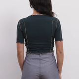 Baserange Omato 3/4 Tee Shirt - Hirsu Green