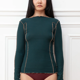 Baserange Omato Long Sleeve Tee - Hirsu Green