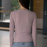 Baserange Omato Long Sleeve Tee - Verbe Purple