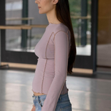 Baserange Omato Long Sleeve Tee - Verbe Purple