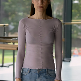 Baserange Pama Long Sleeve Tee - Verbe Purple