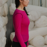 Baserange Vein Long Sleeve Tee - York Pink