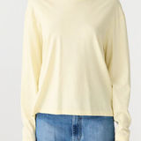 Bassike Boyfriend Heritage Long Sleeve T-Shirt - Lemon Sorbet