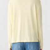 Bassike Boyfriend Heritage Long Sleeve T-Shirt - Lemon Sorbet