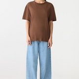 Bassike Boyfriend Heritage T-shirt - Chocolate Brown
